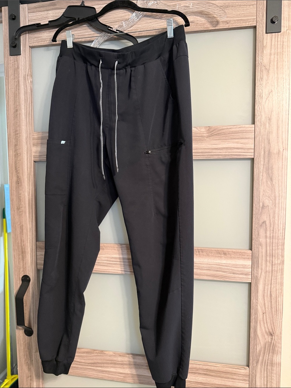 Fabletics Black Drawstring Track Joggers